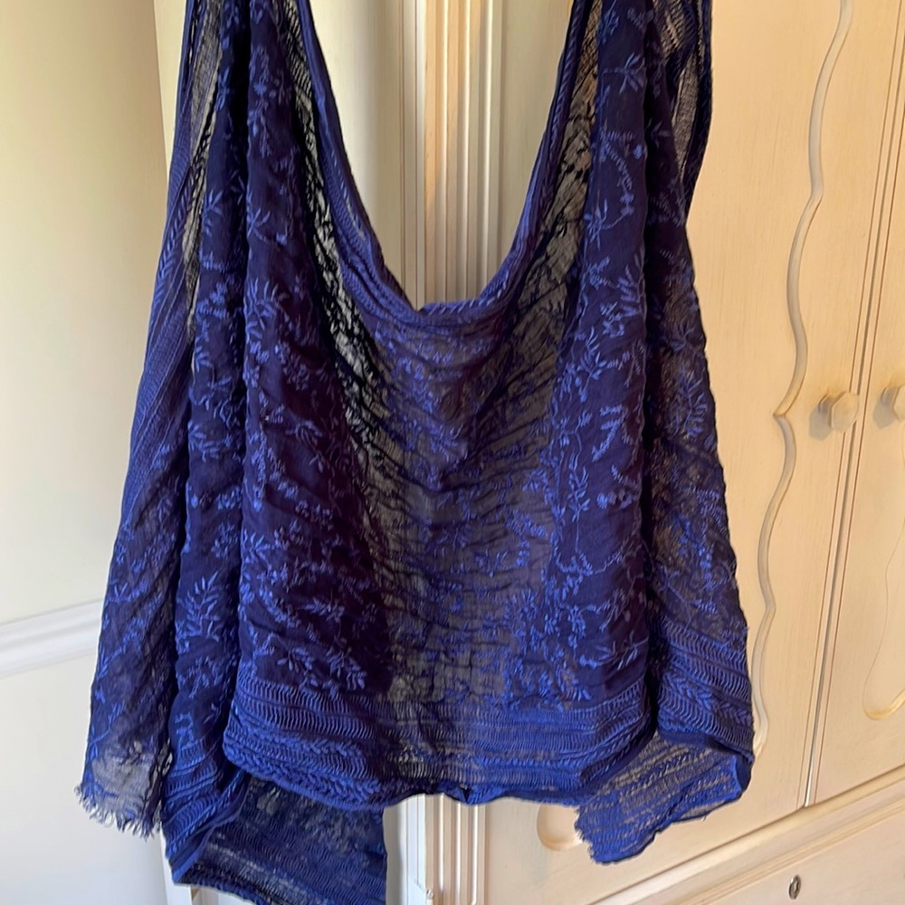 Lucky Brand Scarf Navy Blue